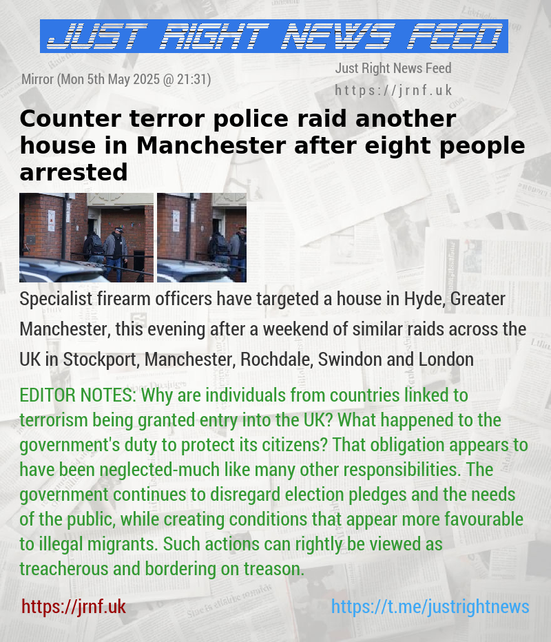 Counter—terror police raid another house in Manchester after eight people arrested