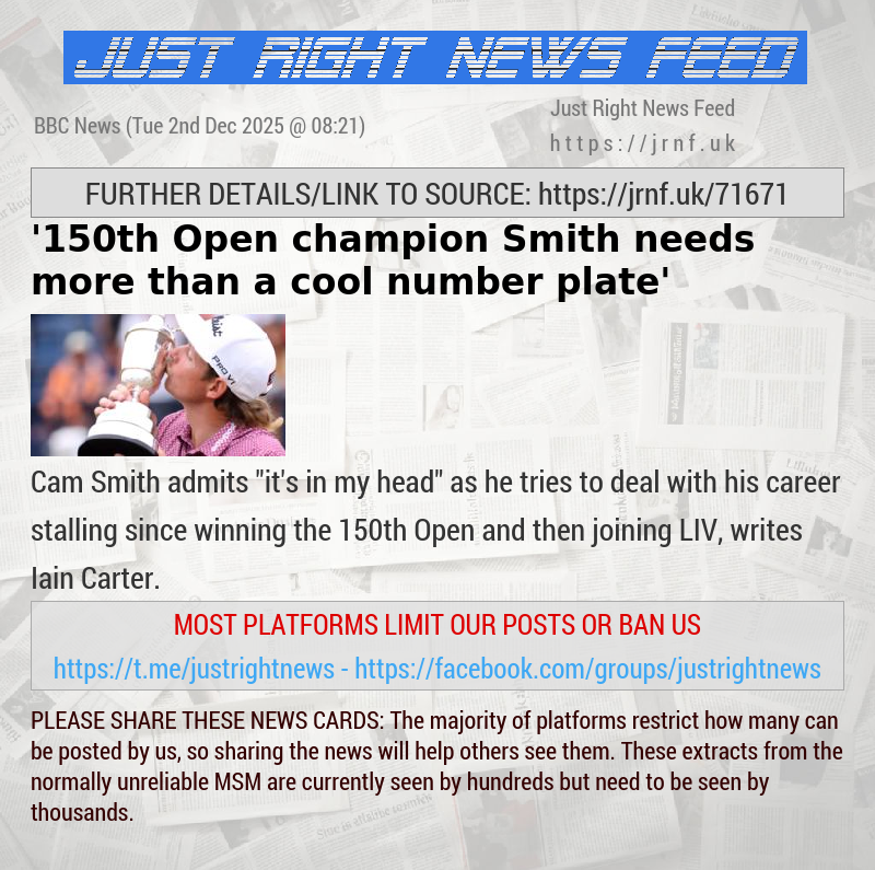 ’150th Open champion Smith needs more than a cool number plate’