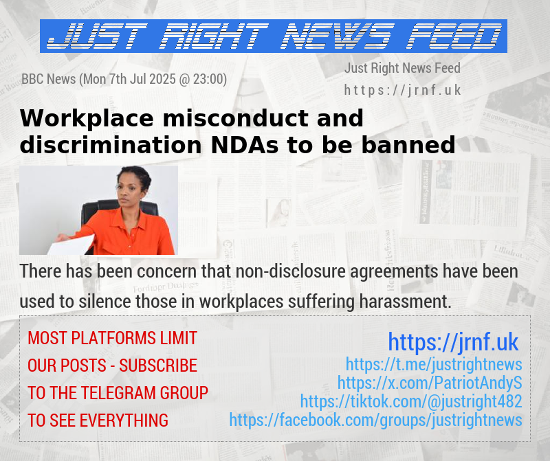 Workplace misconduct and discrimination NDAs to be banned