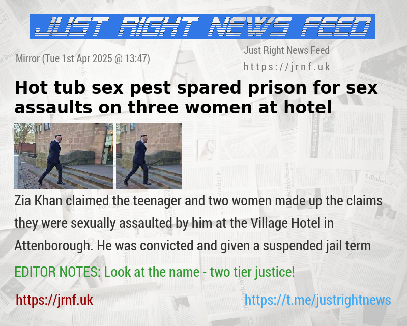 Hot tub sex pest spared prison for sex assaults on three women at hotel