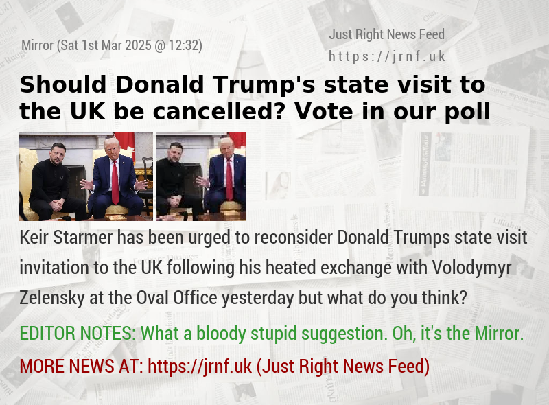 Should Donald Trump’s state visit to the UK be cancelled? Vote in our poll