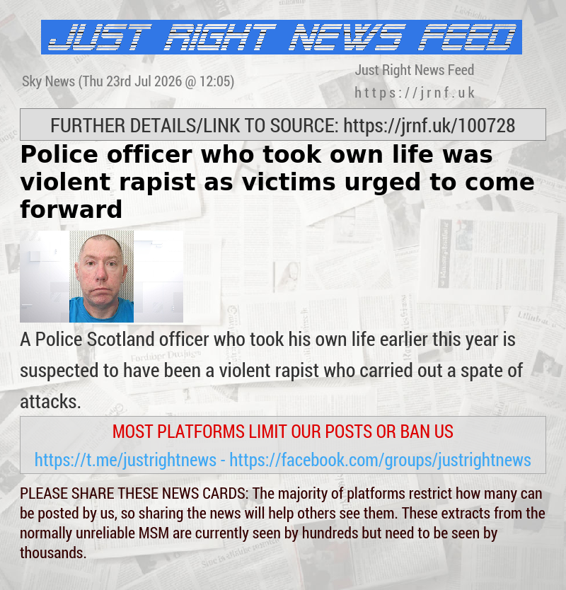 Police officer who took own life was violent rapist — as victims urged to come forward