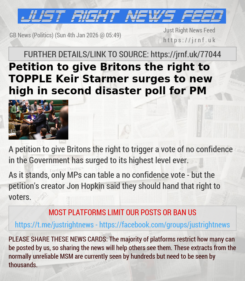 Petition to give Britons the right to TOPPLE Keir Starmer surges to new high in second disaster poll for PM