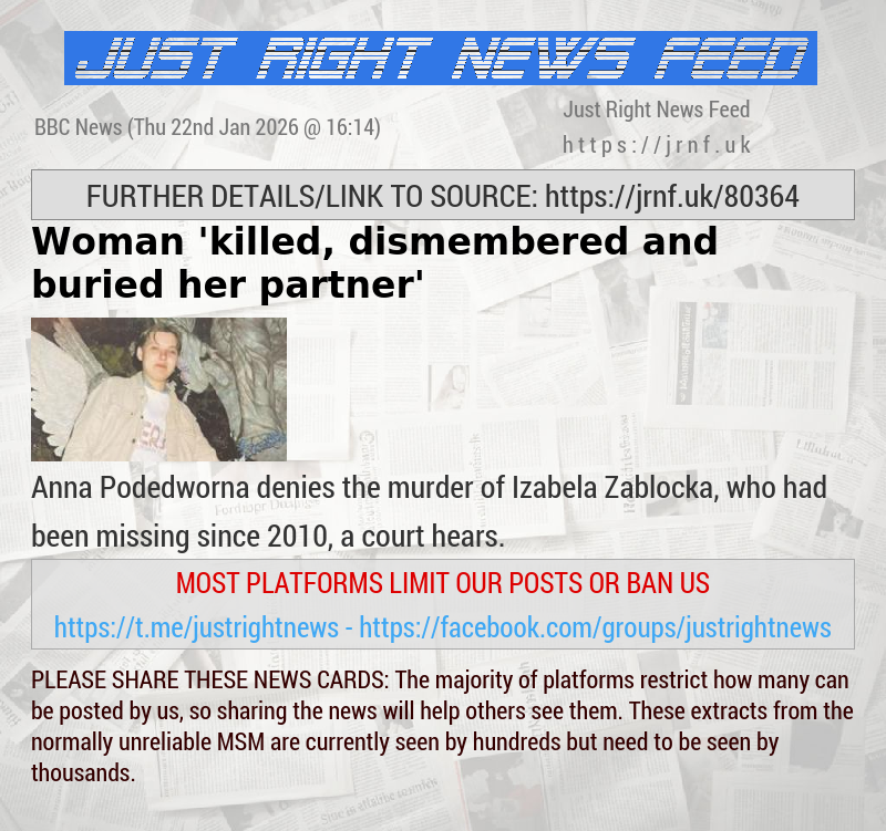 Woman ’killed, dismembered and buried her partner’