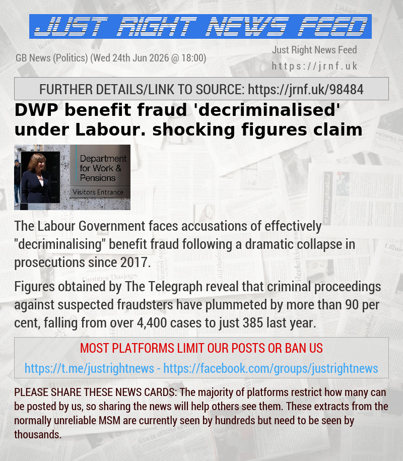 DWP benefit fraud ’decriminalised’ under Labour. shocking figures claim