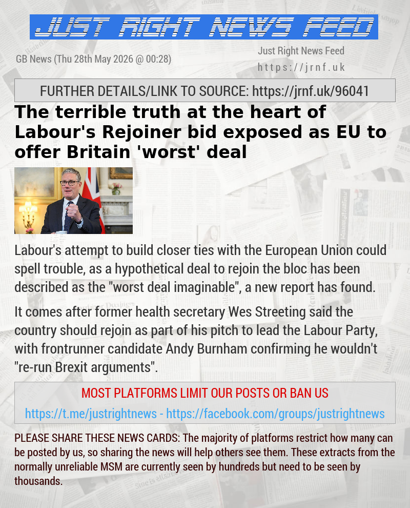 The terrible truth at the heart of Labour’s Rejoiner bid exposed as EU to offer Britain ’worst’ deal