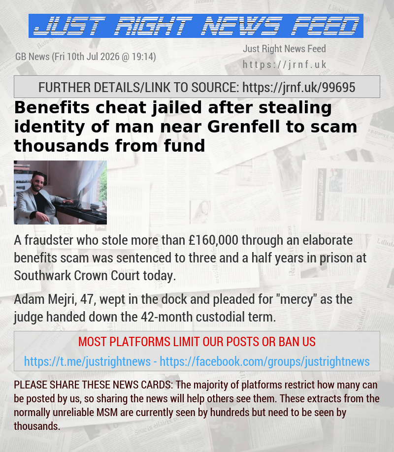 Benefits cheat jailed after stealing identity of man near Grenfell to scam thousands from fund