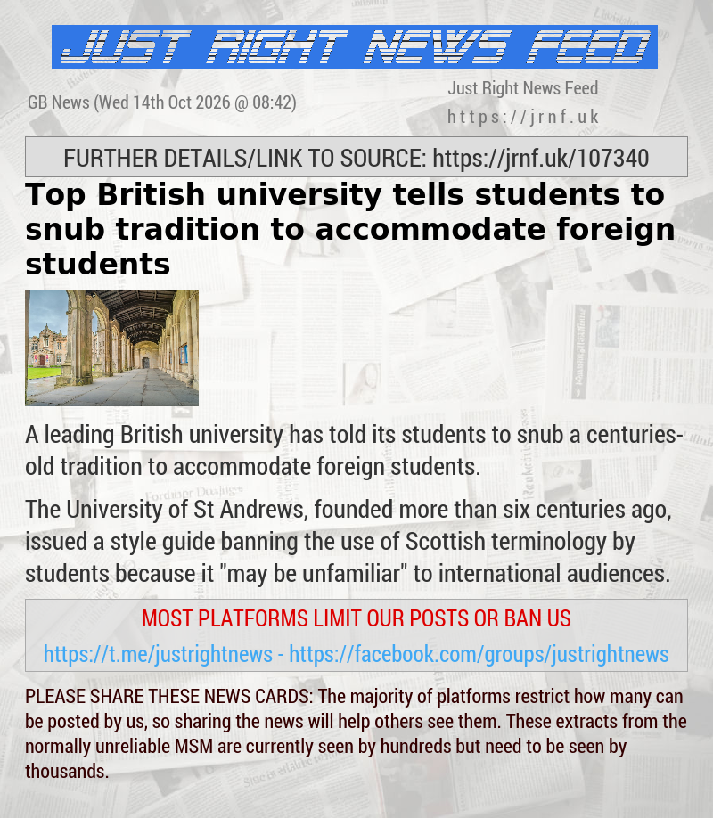 Top British university tells students to snub tradition to accommodate foreign students