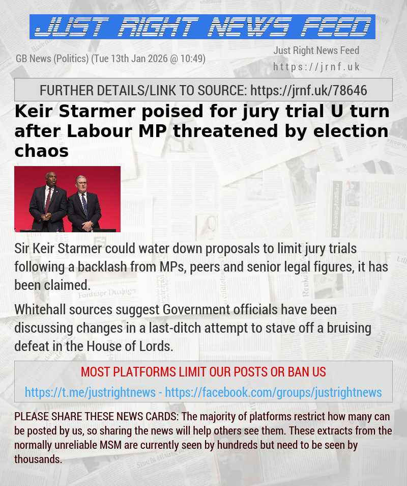 Keir Starmer poised for jury trial U—turn after Labour MP threatened by—election chaos