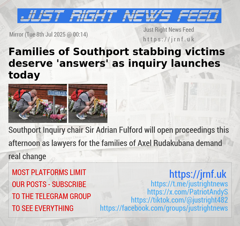 Families of Southport stabbing victims deserve ’answers’ as inquiry launches today