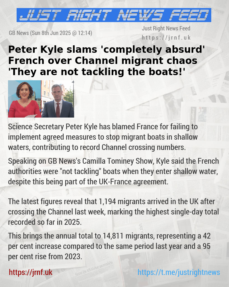 Peter Kyle slams ’completely absurd’ French over Channel migrant chaos — ’They are not tackling the boats!’