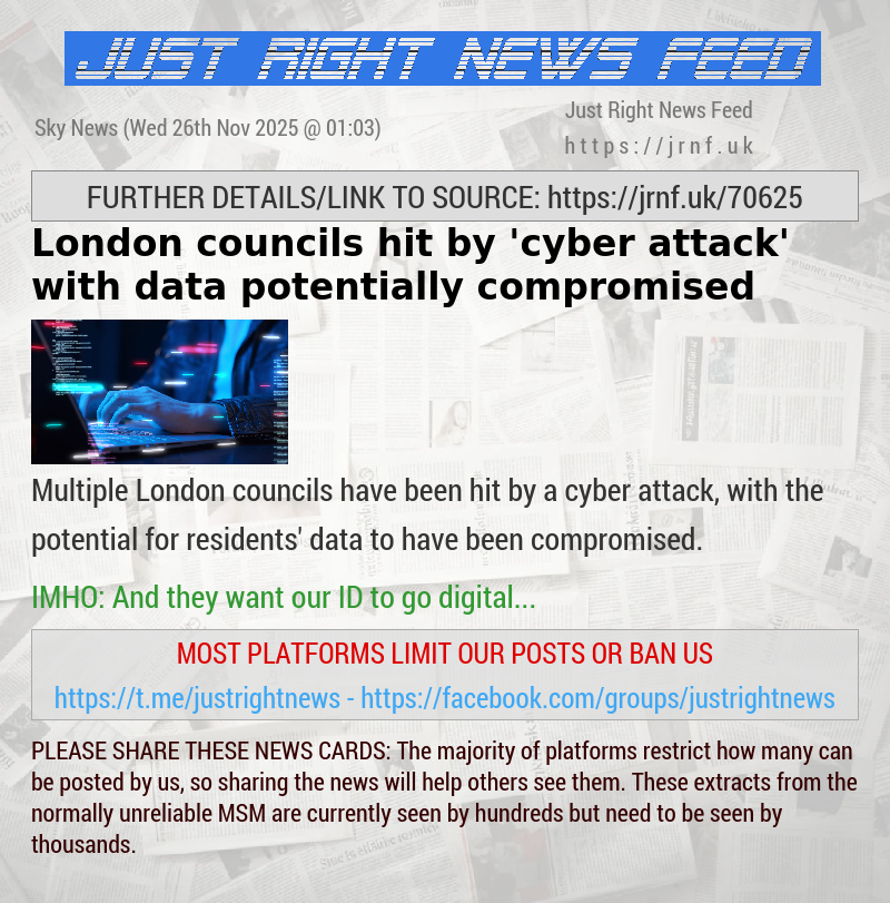 London councils hit by ’cyber attack’ with data potentially compromised