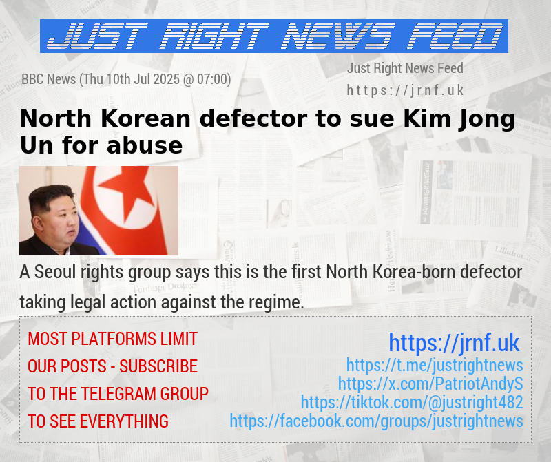 North Korean defector to sue Kim Jong Un for abuse