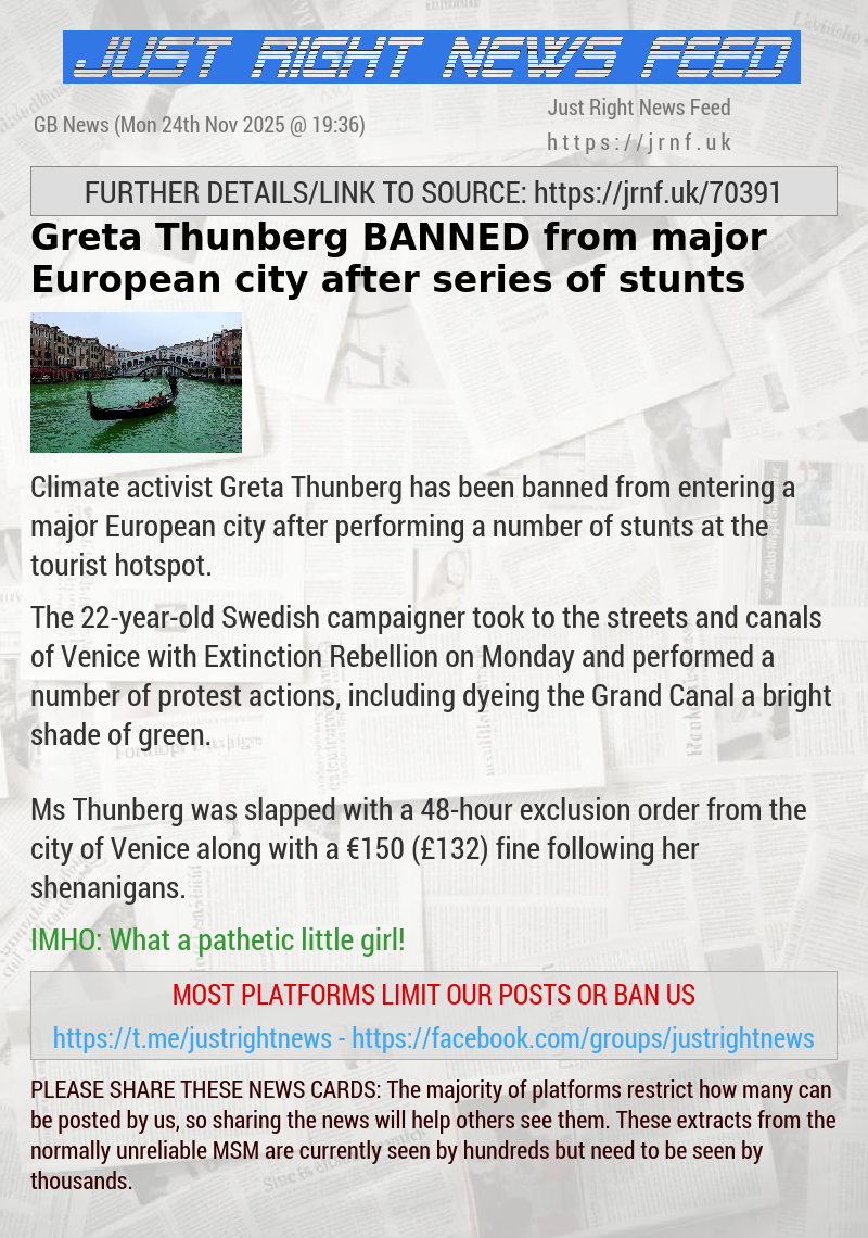 Greta Thunberg BANNED from major European city after series of stunts
