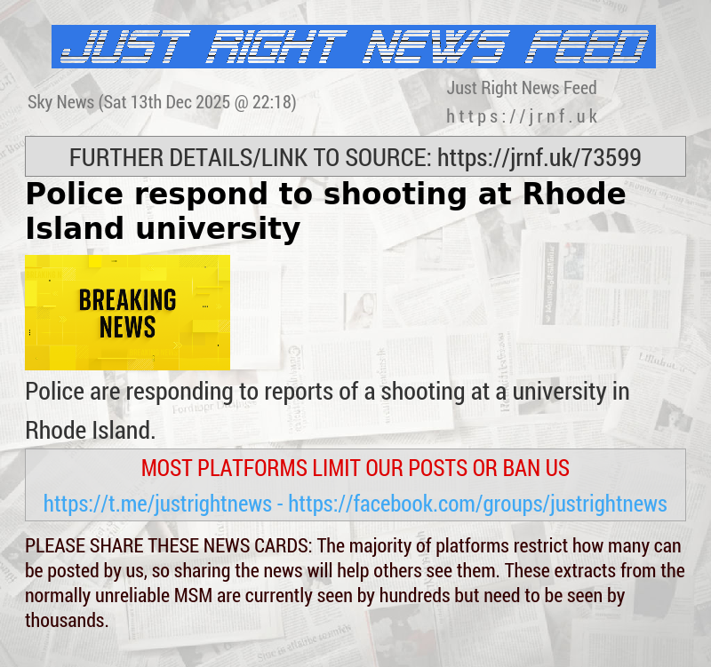 Police respond to shooting at Rhode Island university
