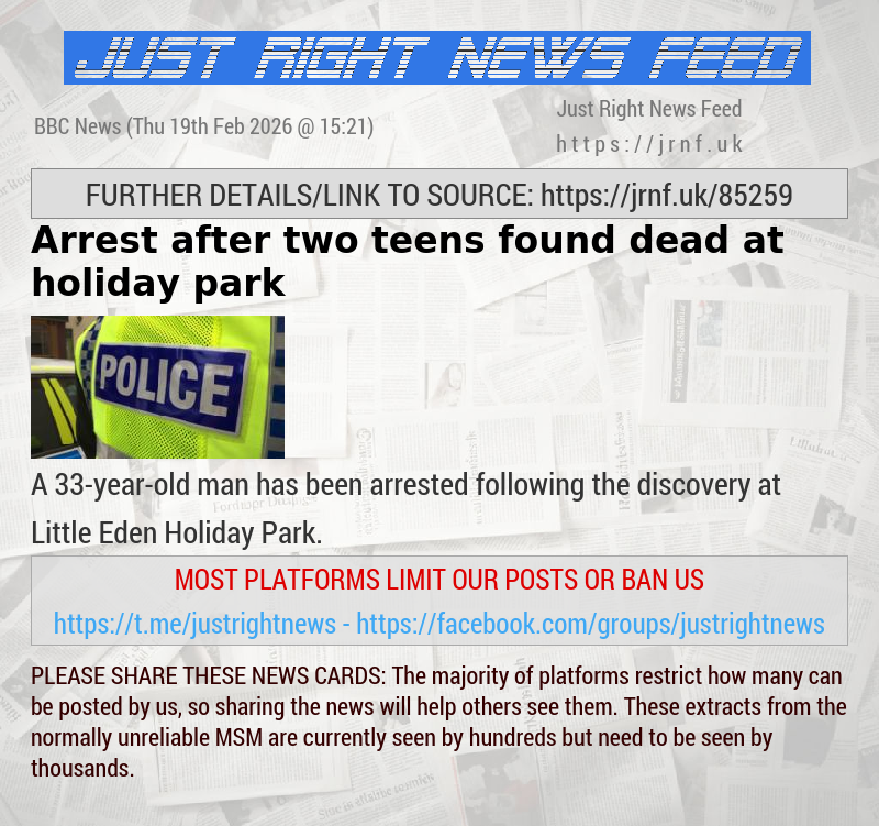 Arrest after two teens found dead at holiday park