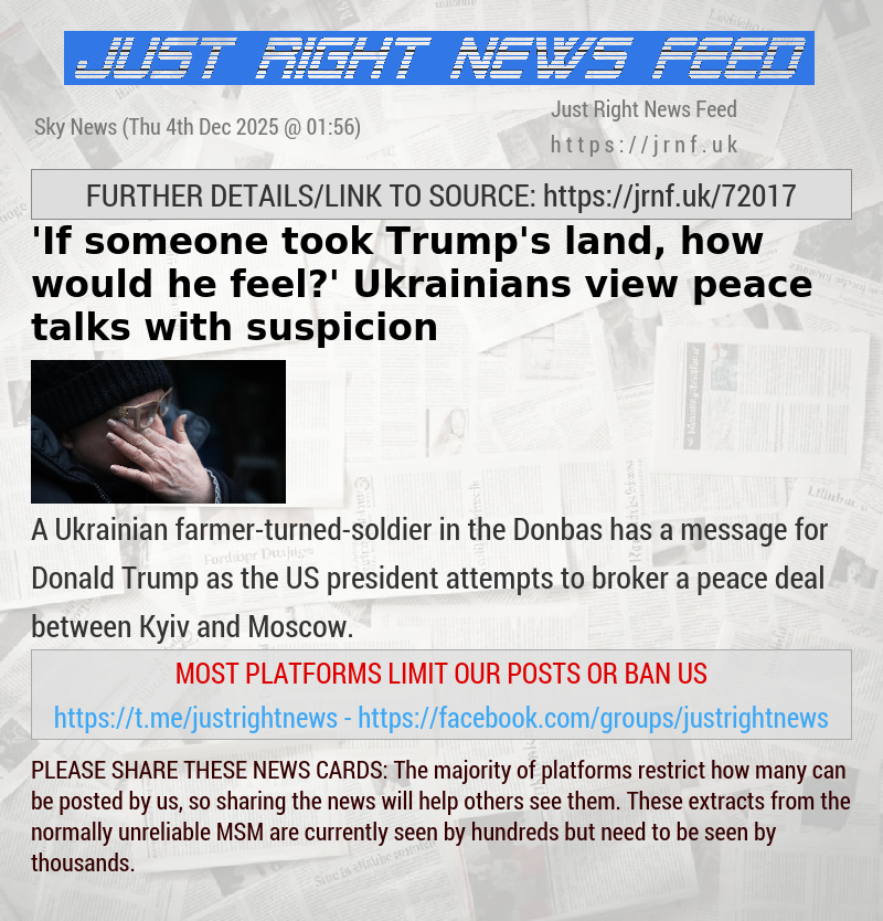 ’If someone took Trump’s land, how would he feel?’ — Ukrainians view peace talks with suspicion