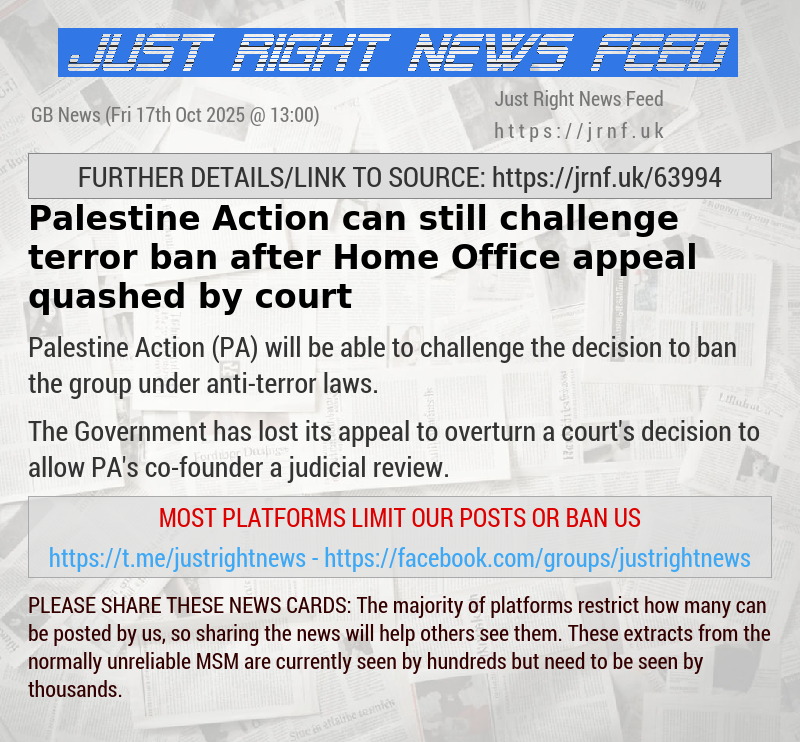 Palestine Action can still challenge terror ban after Home Office appeal quashed by court