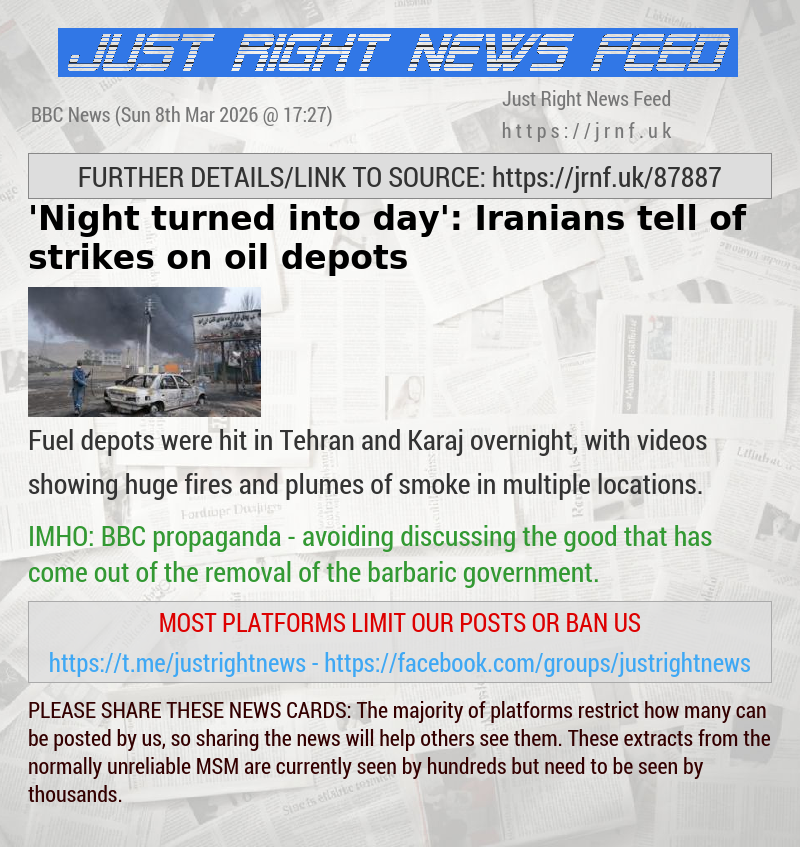 ’Night turned into day’: Iranians tell of strikes on oil depots