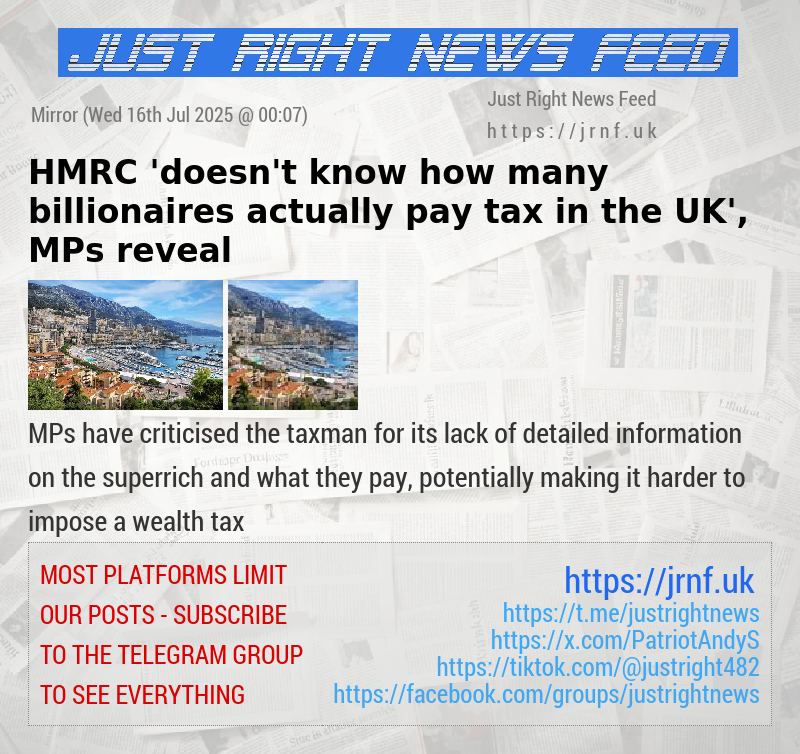 HMRC ’doesn’t know how many billionaires actually pay tax in the UK’, MPs reveal
