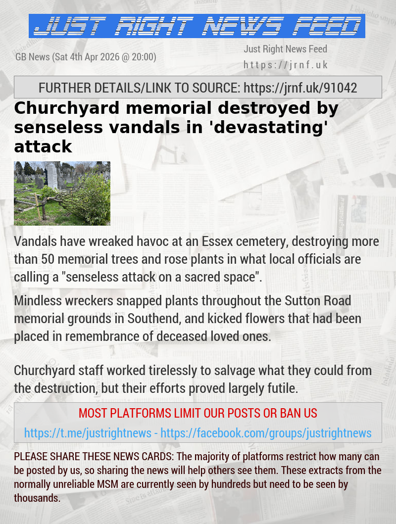 Churchyard memorial destroyed by senseless vandals in ’devastating’ attack