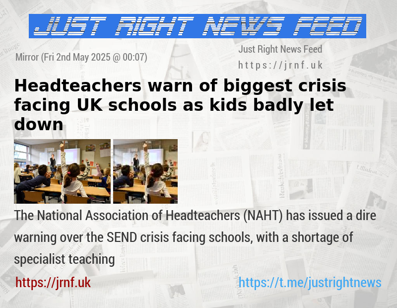 Headteachers warn of biggest crisis facing UK schools as kids badly let down