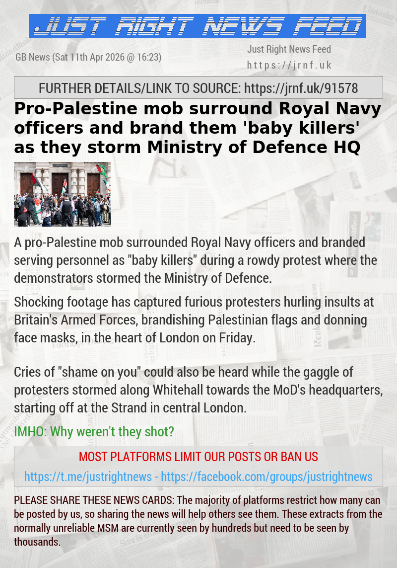 Pro—Palestine mob surround Royal Navy officers and brand them ‘baby killers’ as they storm Ministry of Defence HQ