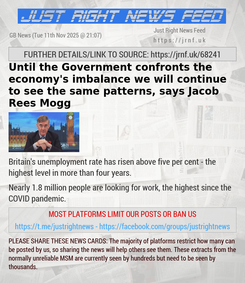 Until the Government confronts the economy’s imbalance we will continue to see the same patterns, says Jacob Rees—Mogg