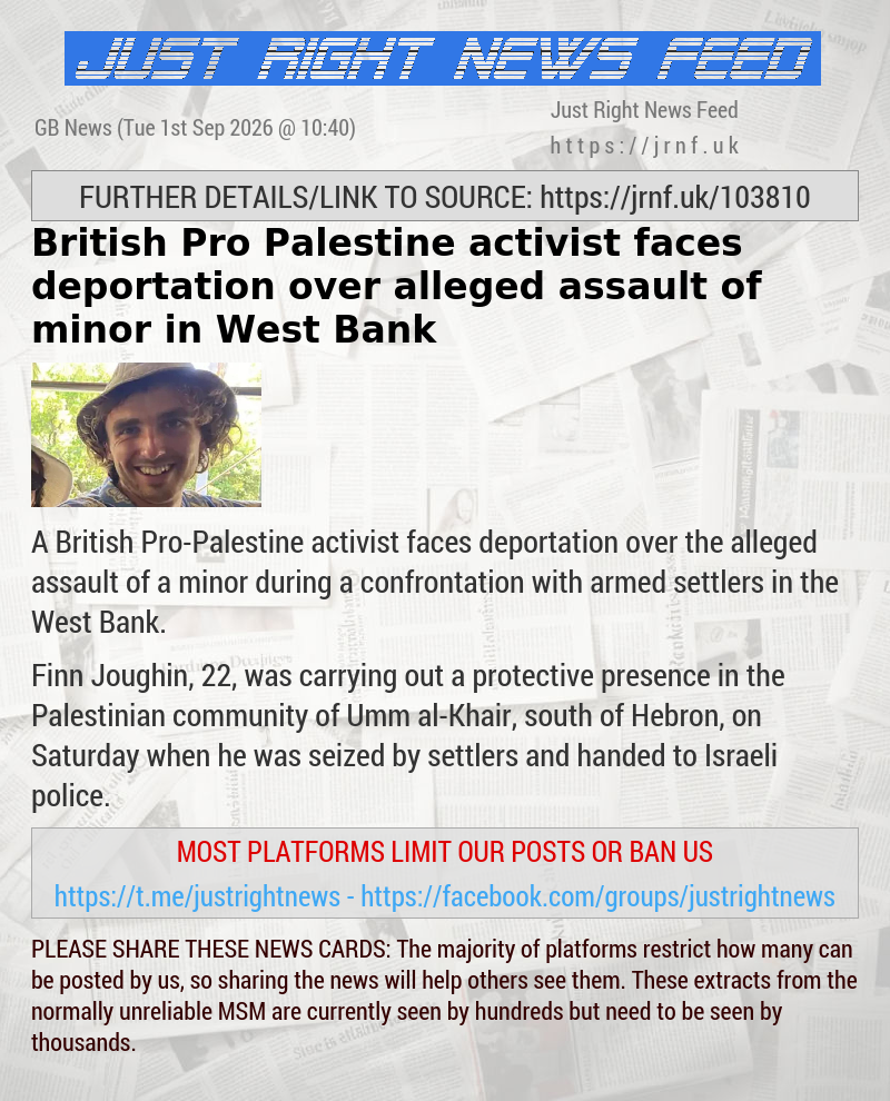 British Pro—Palestine activist faces deportation over alleged assault of minor in West Bank