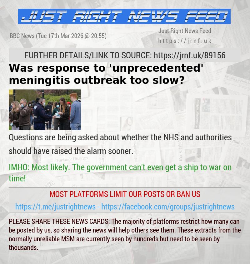 Was response to ’unprecedented’ meningitis outbreak too slow?