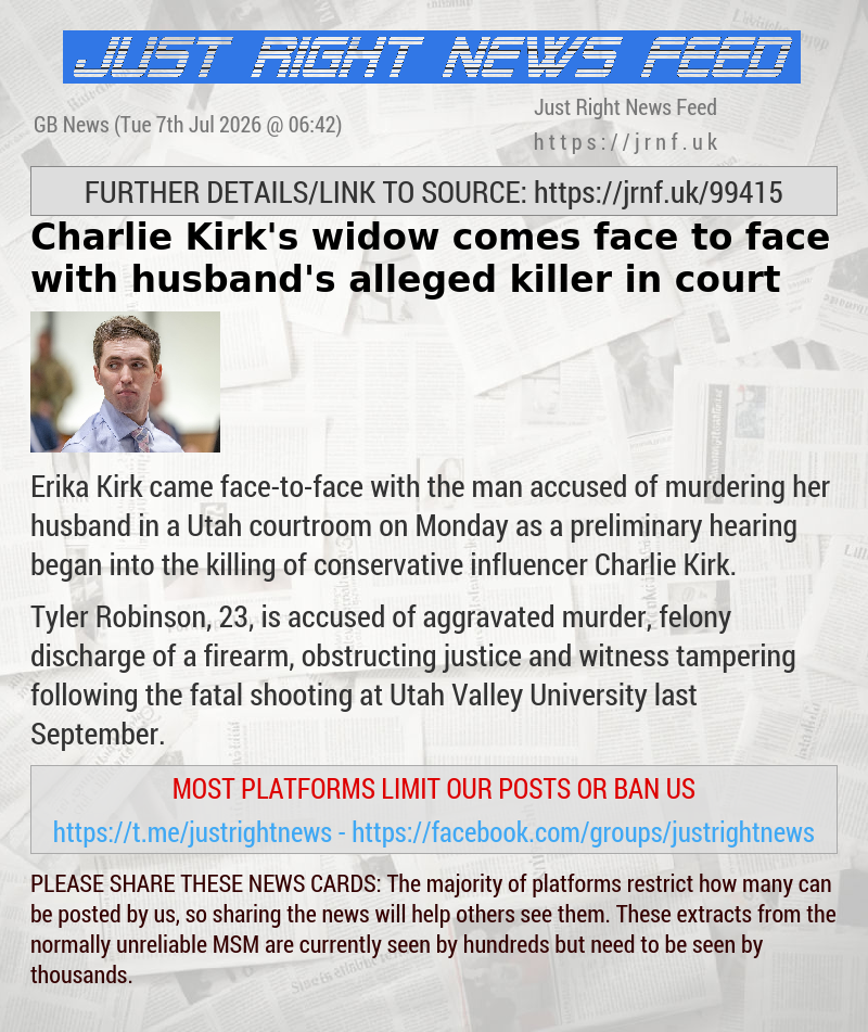 Charlie Kirk’s widow comes face—to—face with husband’s alleged killer in court