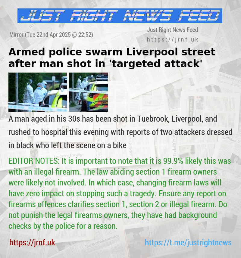Armed police swarm Liverpool street after man shot in ’targeted attack’