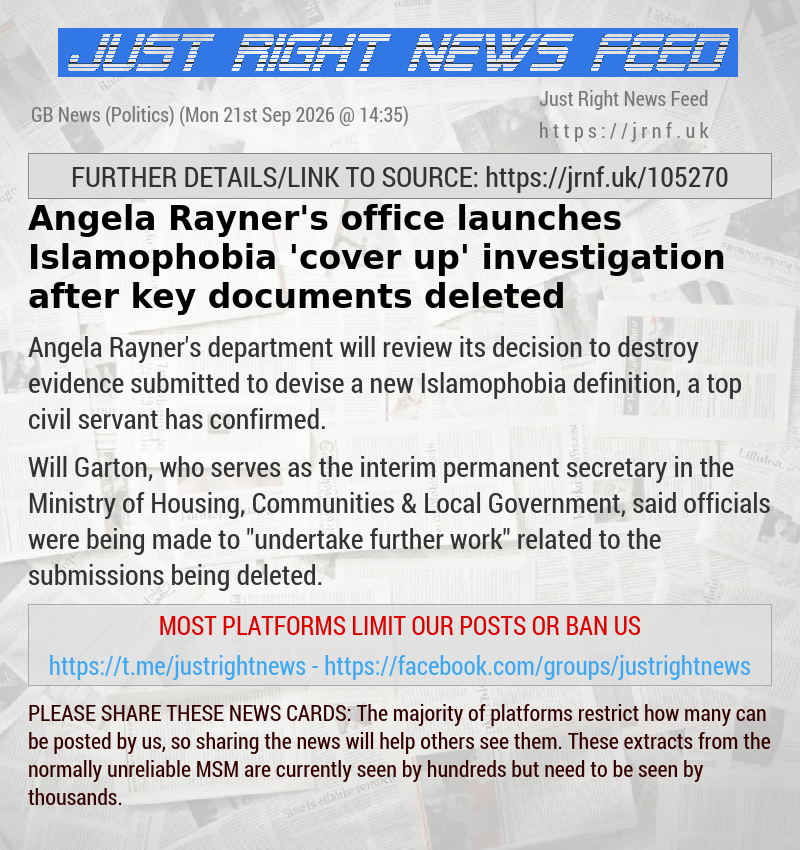 Angela Rayner’s office launches Islamophobia ’cover—up’ investigation after key documents deleted