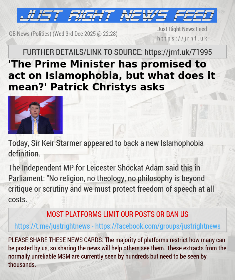 ’The Prime Minister has promised to act on Islamophobia, but what does it mean?’ Patrick Christys asks