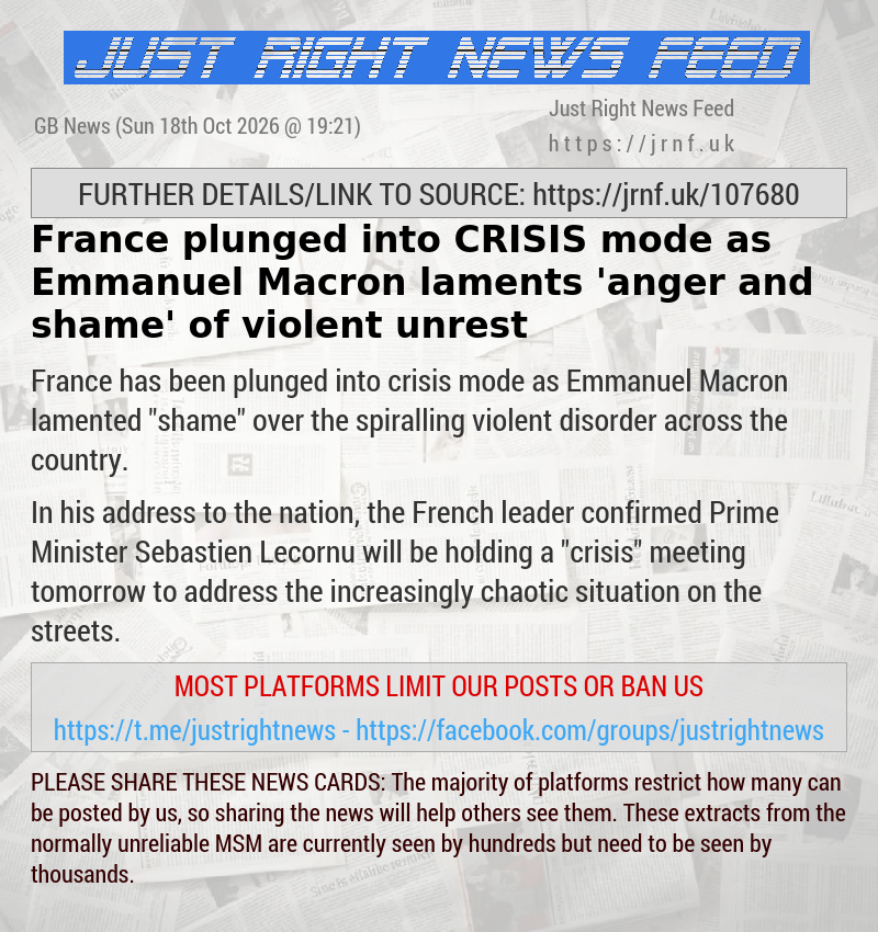 France plunged into CRISIS mode as Emmanuel Macron laments ’anger and shame’ of violent unrest