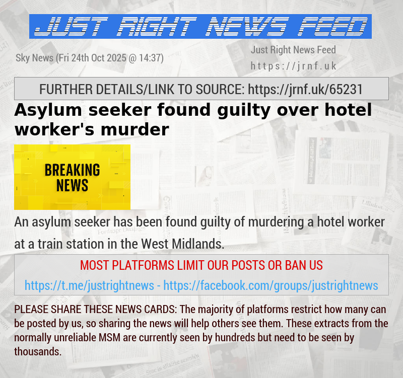 Asylum seeker found guilty over hotel worker’s murder