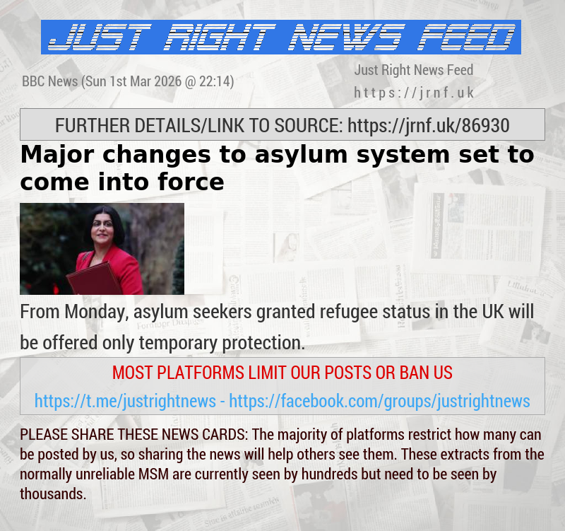 Major changes to asylum system set to come into force