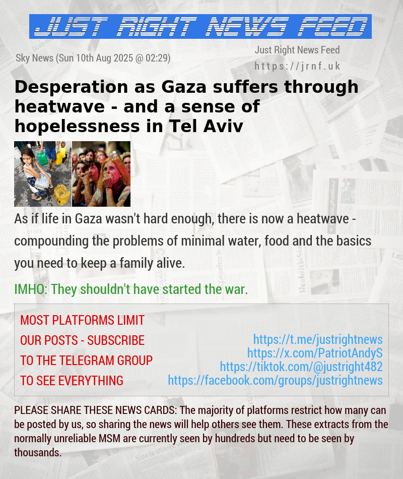 Desperation as Gaza suffers through heatwave — and a sense of hopelessness in Tel Aviv 