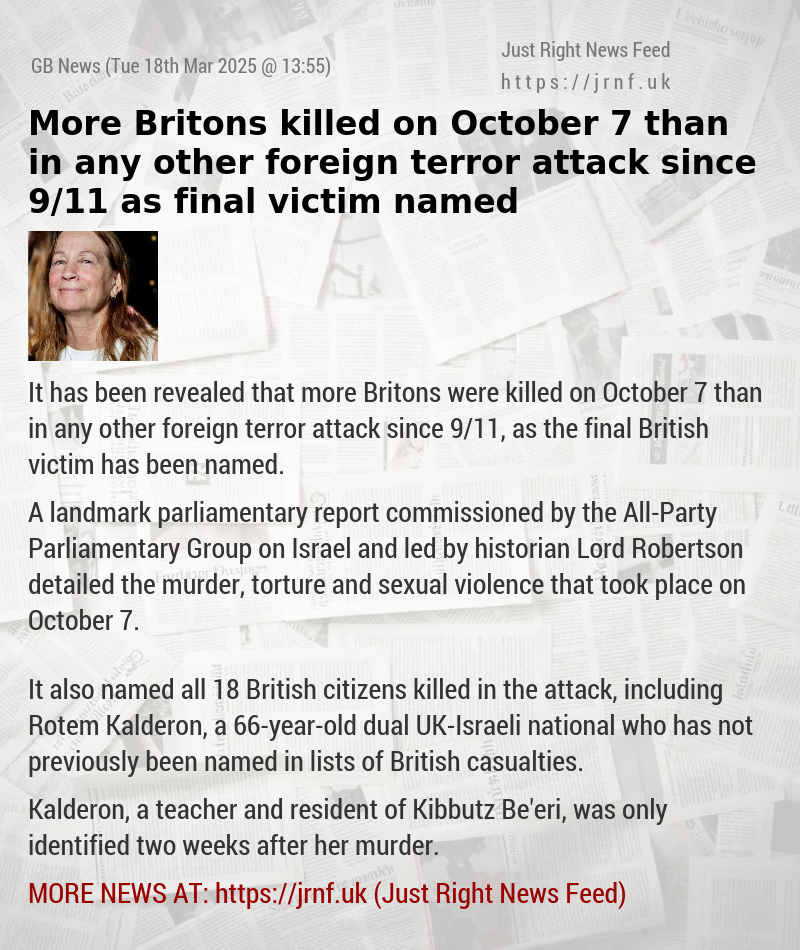 More Britons killed on October 7 than in any other foreign terror attack since 9/11 as final victim named
