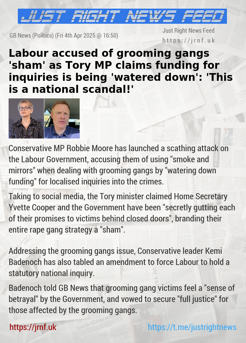 Labour accused of grooming gangs ’sham’ as Tory MP claims funding for inquiries is being ’watered down’: ’This is a national scandal!’
