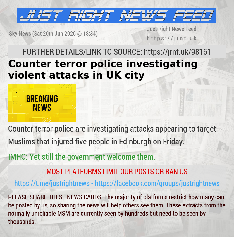 Counter terror police investigating violent attacks in UK city
