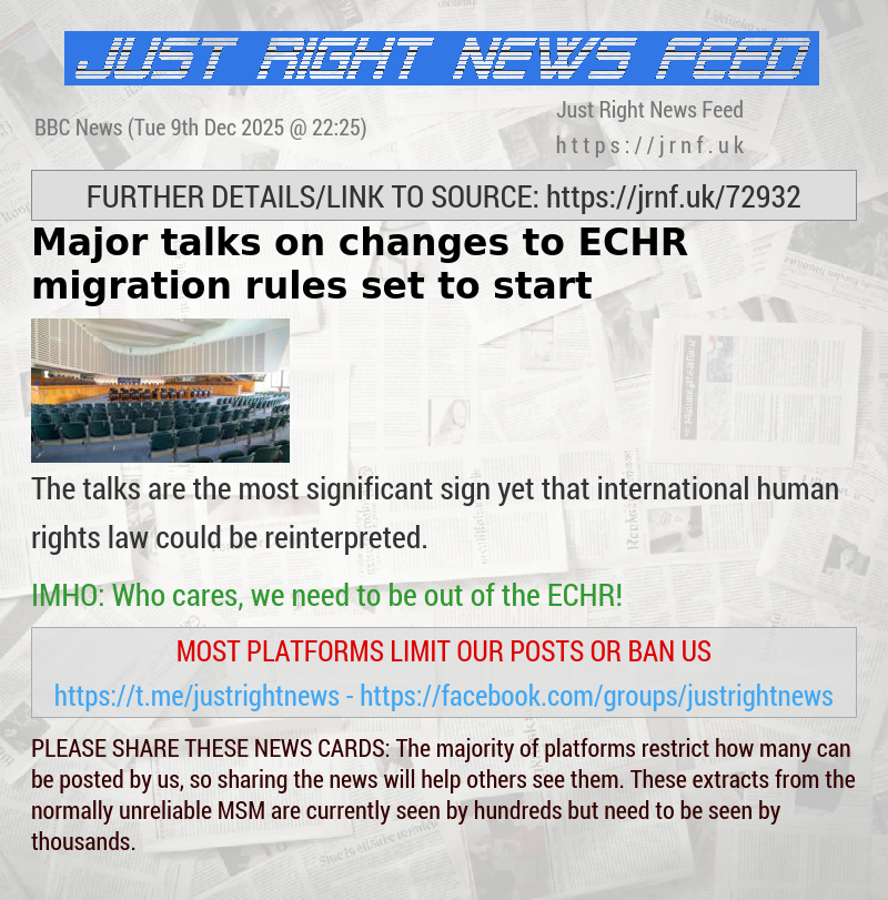 Major talks on changes to ECHR migration rules set to start