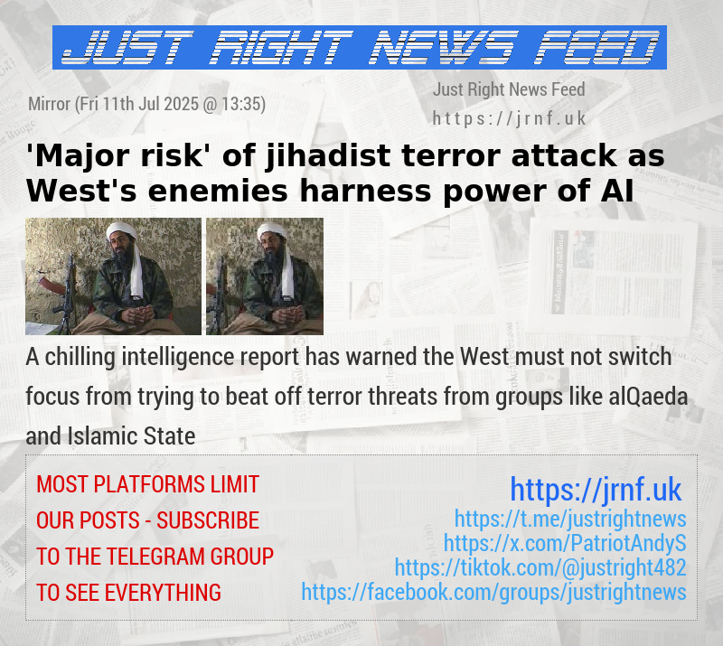 ’Major risk’ of jihadist terror attack as West’s enemies harness power of AI