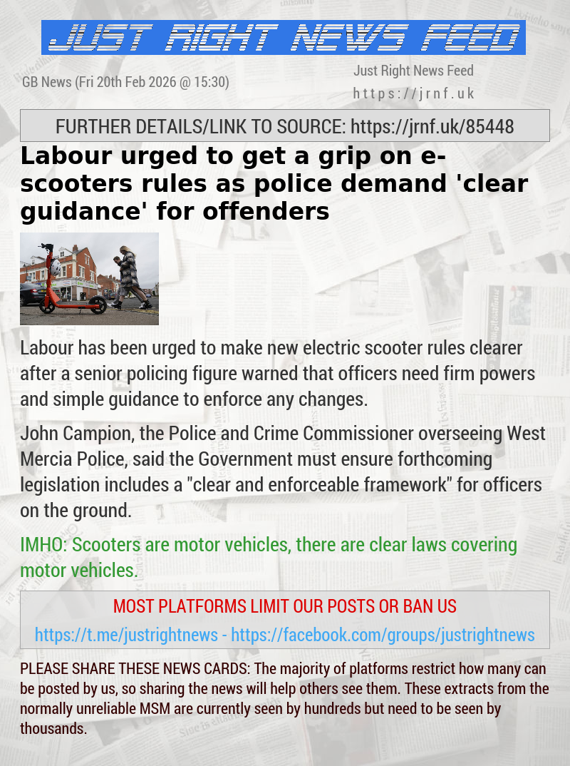 Labour urged to get a grip on e—scooters rules as police demand ’clear guidance’ for offenders