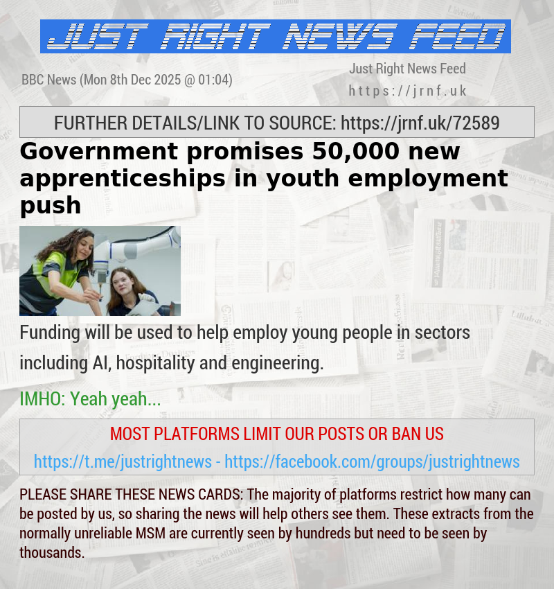 Government promises 50,000 new apprenticeships in youth employment push
