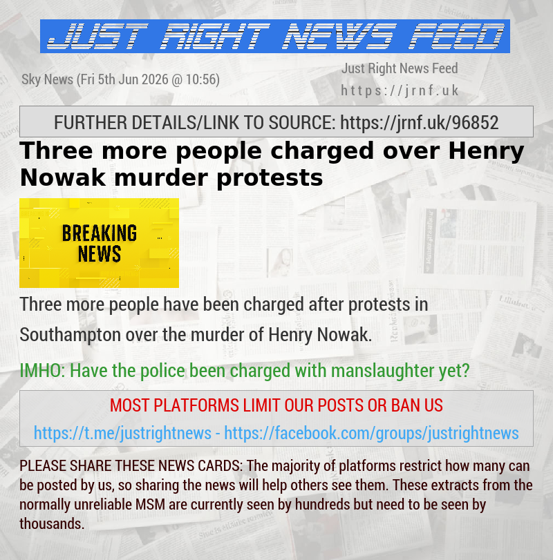 Three more people charged over Henry Nowak murder protests