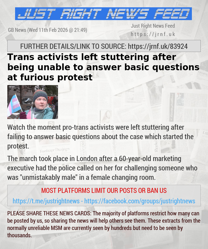 Trans activists left stuttering after being unable to answer basic questions at furious protest