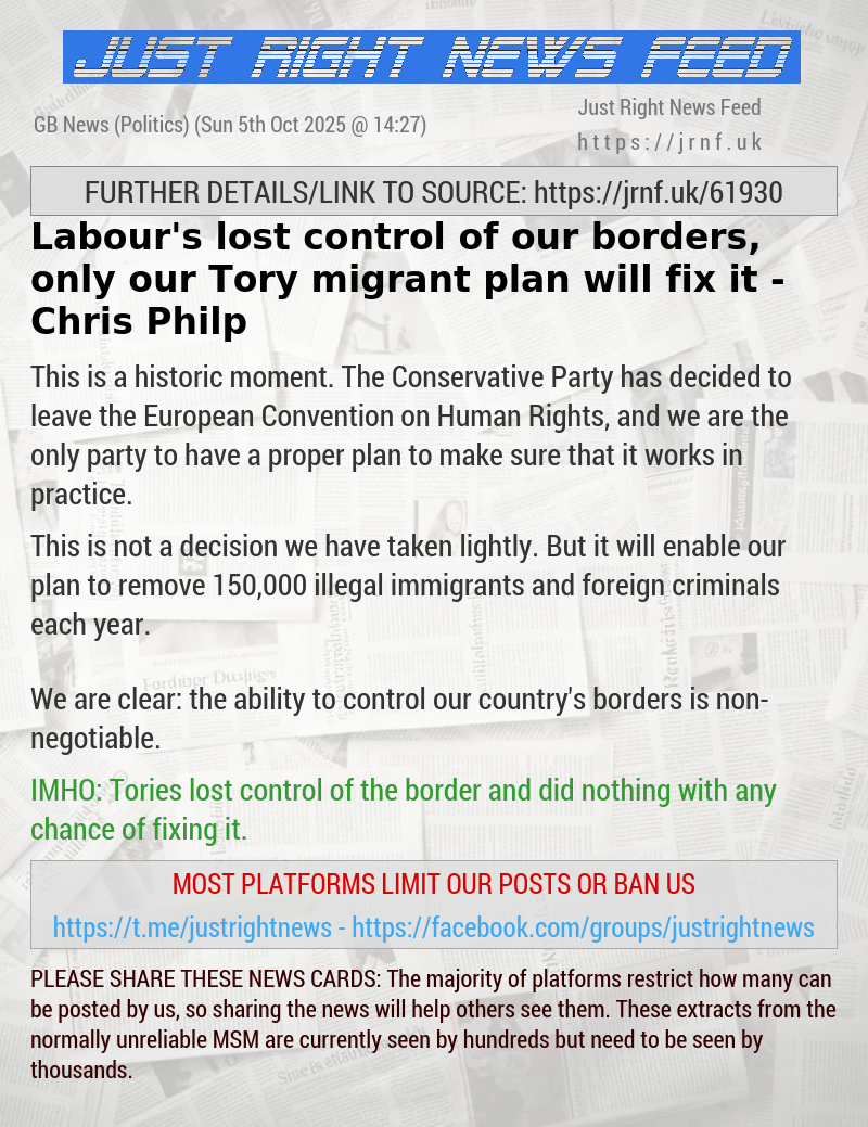 Labour’s lost control of our borders, only our Tory migrant plan will fix it — Chris Philp
