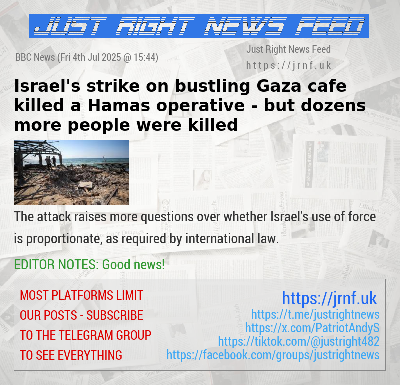 Israel’s strike on bustling Gaza cafe killed a Hamas operative — but dozens more people were killed