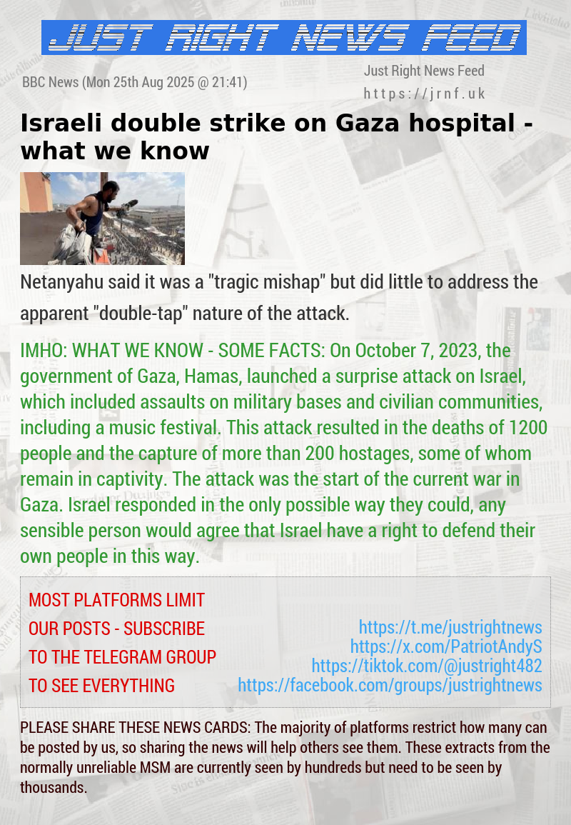 Israeli double strike on Gaza hospital — what we know